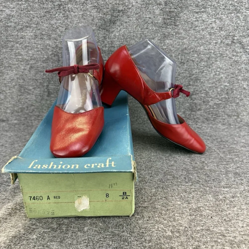 ✅Women’s 8B/2A VTG 60s/70's Fashion Craft D’Orsay Heel Pumps ✅Collectors Display - Picture 2 of 13